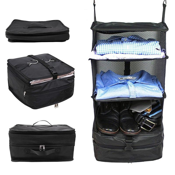 3 Layers Luggage System Suitcase, Packable Travel Shelving