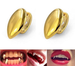 goldplated, grillz, chainnecklacependant, Jewelry