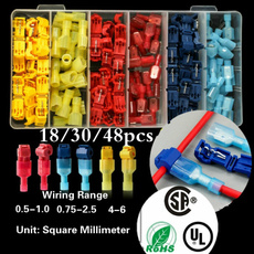 18pcs/30pcs/48pcs Set Scotch Lock Quick Splice Connector Terminals Assortment Kit Wire Connectors Fully Insulated Male And Female Terminal