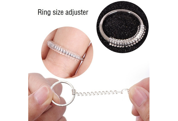  Healifty 2pcs Finger Ring Silicone Ring Size Reducer Ring Size  Adjuster for Clear Ring Adjuster Invisible Ring Jewelry Rings Ring  Tightener for Ring Spacer Ring Fitter Wedding Small Device : Arts