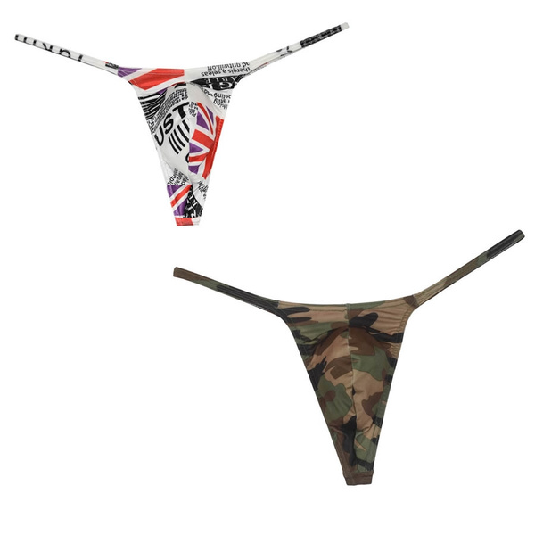 Camouflage G-strings For Men Sexy Bikini Thongs Pouch Underwear Fashion ...