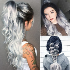 wig, Black wig, Cosplay, Long wig
