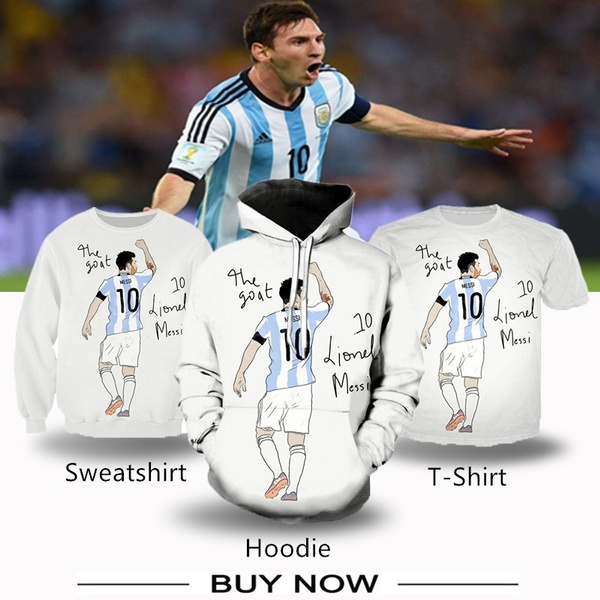 Argentina Soccer Jersey Number 10 Hoodie