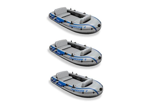 Intex 5-Person Fishing Boat Set With Oars And 8-Speed, 52% OFF