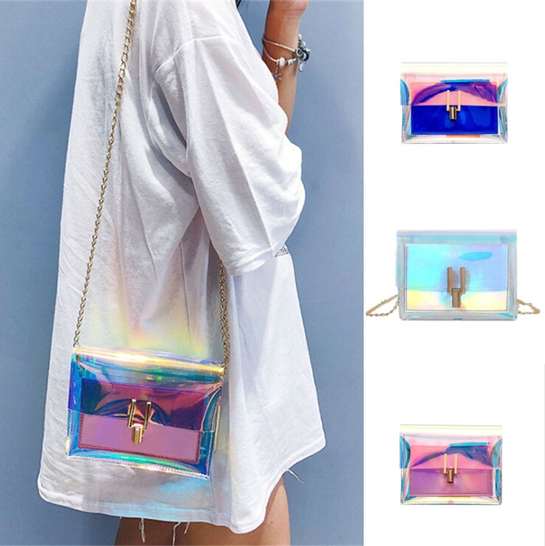 Transparent Pvc Single Shoulder Bag Messenger Bag Women's Jelly
