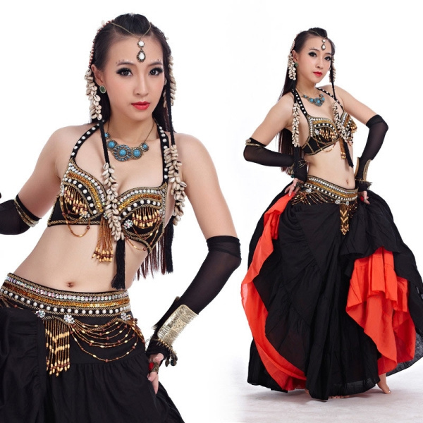 Belly Dance Costume Set for Women Professional Tribal Bellydance