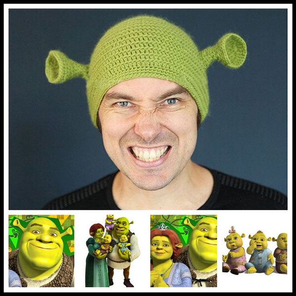 Shrek Funny Handmade Knitted Woolen Hat 