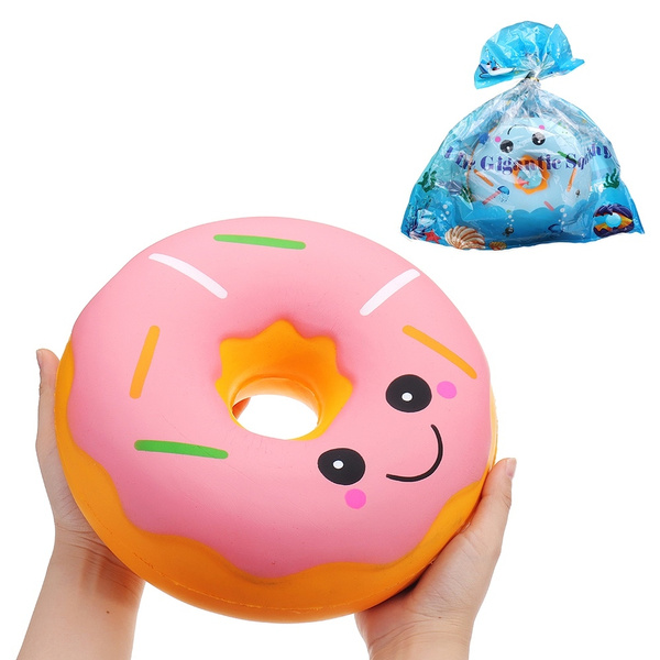 25cm Simulation Donut Squeeze Toy Squishy-Jumbo Soft Slow Rising Big Squishies Anti-stress Collection Huge Decor Gifts For Kids/Adults |