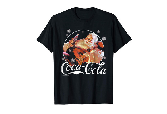 Coca-Cola Vintage Relaxing Santa Christmas Graphic T-Shirt