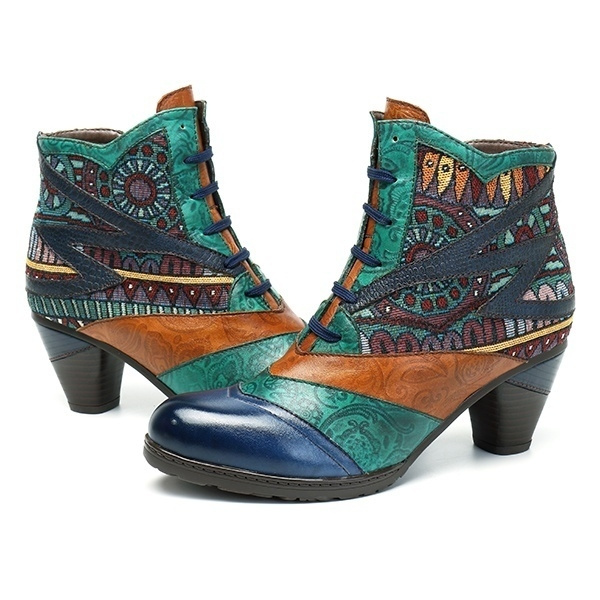 bohemian splicing boots