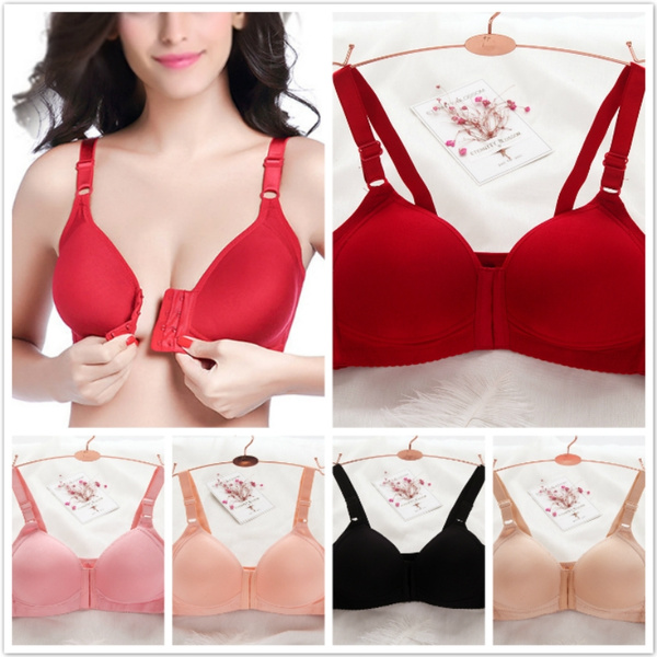 Cheap Sexy Brasier Women Front Closure Seamless Bra Small Breasts Lingerie Push  Up Bralette
