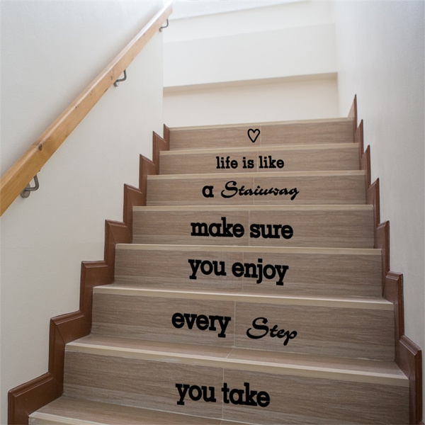New Vinyl Inspiration Words Stair Life Is Like Stairway Quote Stickers Wall Quotes Decals Home Decor Wish - Vinyl Home Decor Stairs