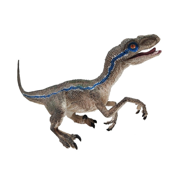 Blue Velociraptor Dinosaur Action Figure Animal Model Toy Collector Wish - velociraptor roblox