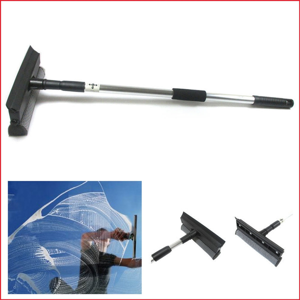 Telescopic Extendable Window Squeegee Cleaner Wiper Long Handle Washer Scrubber