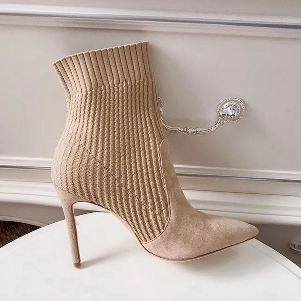 Women Knitted Sock Boots 8cm Stiletto 