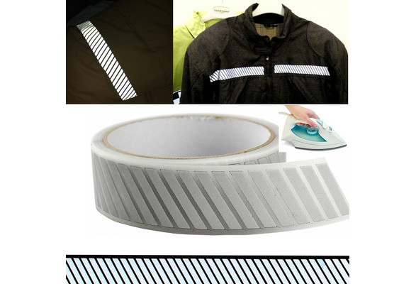Silver Reflective Tape Iron On Heat Transfer Vinyl Film Stickers For  Clothing Stripe M15 25mm x 1meter