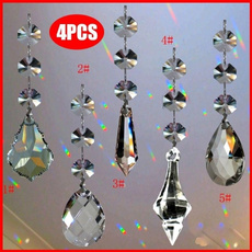 4Pcs 2Pcs  Suncatcher Hanging Crystal Feng Shui Rainbow Prism Sparkling Wedding Decoration Christmas Presents 