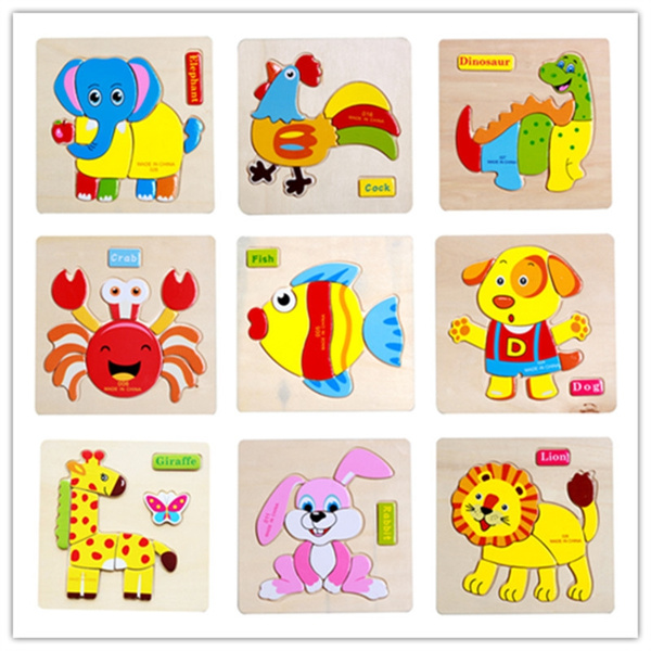 ThreeDimensional Colorful Wooden Puzzle Educational Toys Developmental