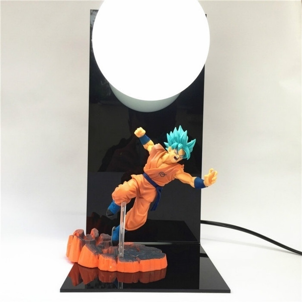 HOT Super Saiyan Goku Figures Dragon Ball LED Table Lamp PVC Dragon ...