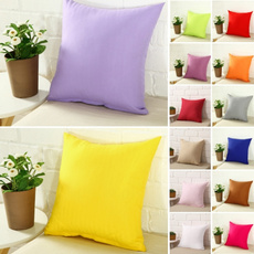Solid Color Pillow Cover Sofa Cushion Cover Bed Cushion Cushion Office Chair Pillowcase 17 Colors Optional (45*45cm)