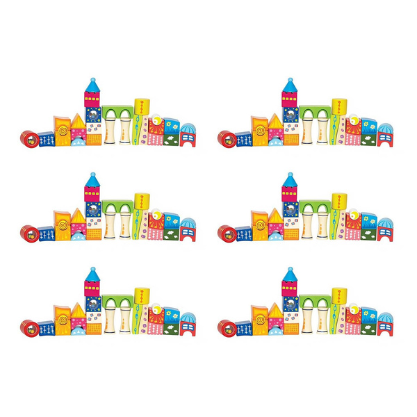 Hape Kids Toddler 26 Piece Fantasia Stacking Wooden Blocks Castle Toy ...