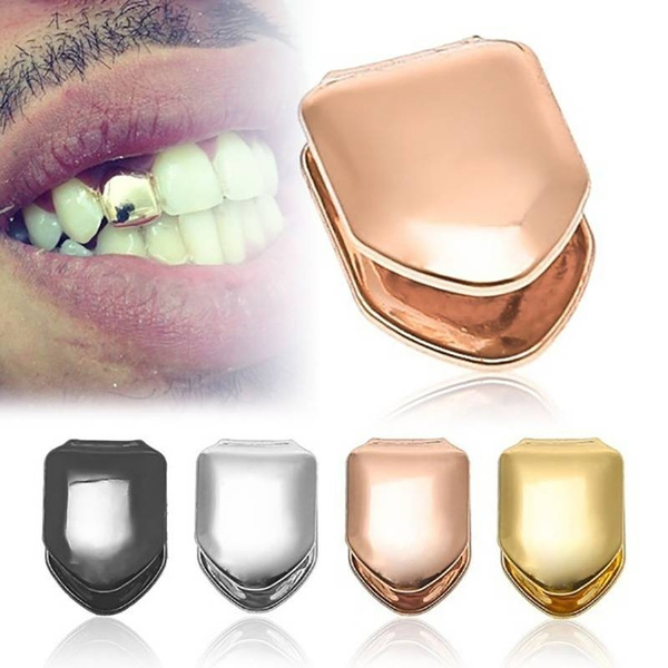 Comfort Custom Gold Plated Small Single Tooth Cap Grillz Hip Hop Teeth Grill 