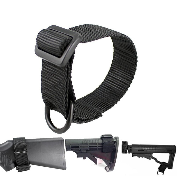 Heavy Duty Tactical Stock Sling Adapter with D Ring for Rifle Shotgun Buttstock 