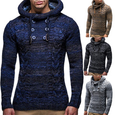 knittedsweatermen, Fashion, hooded, Winter