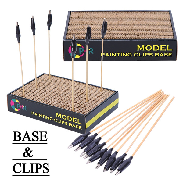 Baoblaze 30 pcs Clip Sostenedor para Modelos Colorear Pintar Painting Clips Model Holder Clip 