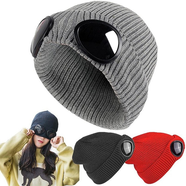Winter Knitted Hat Warm Fleece Pilot 