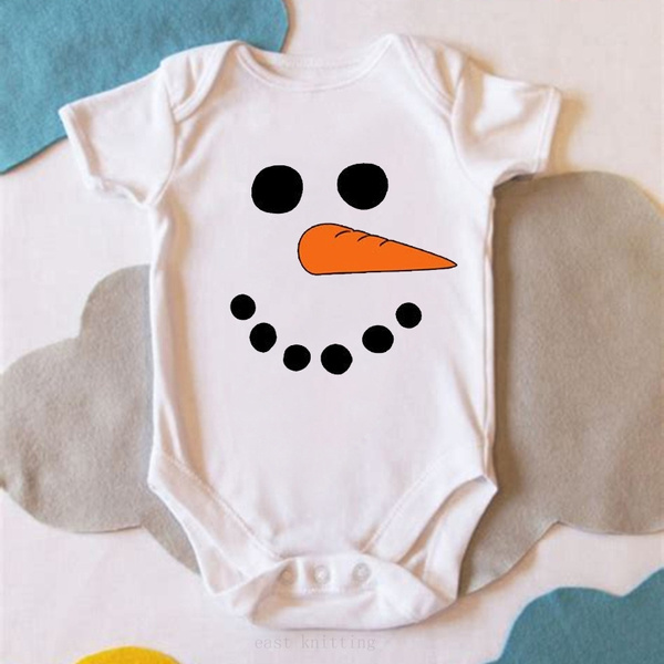 snowman onesie baby