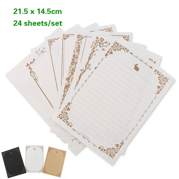 24 Sheets/set European Vintage Style Writing Paper Letter Culture ...