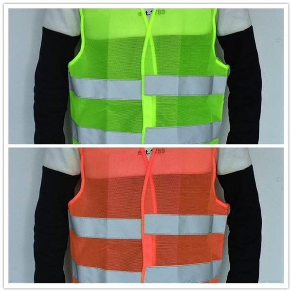 Visibility Security Safety Vest Reflective Strips Work Wear Uniforms Clothing 