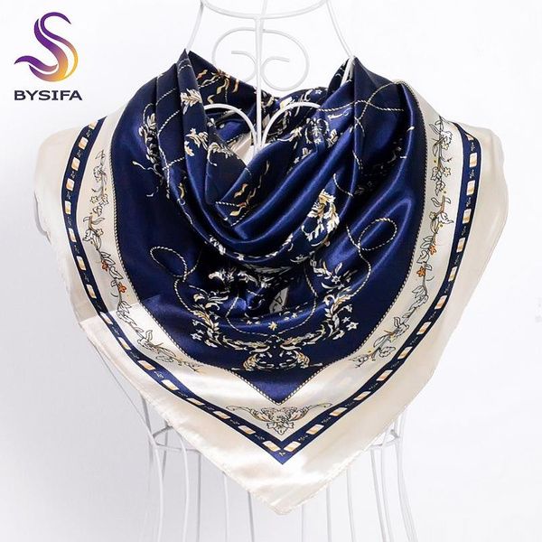 navy blue satin shawl