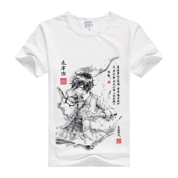 文豪ストレイドッグスtシャツダザイ修tシャツファッションtシャツ半袖アニメtシャツ夏アニメtシャツcp Wish