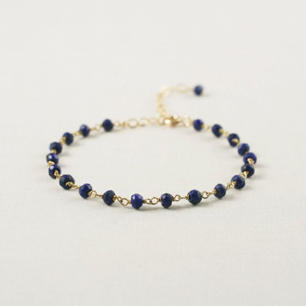 Lapis Bracelet Lapis Gold Bracelet 