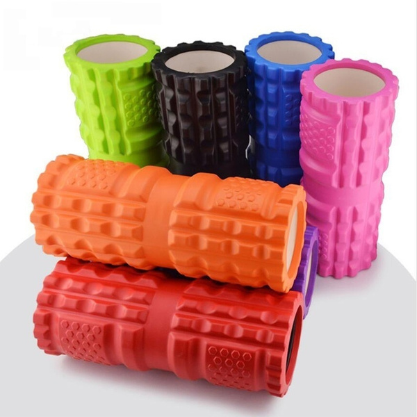 Yoga Column Foam Shaft Deep Massager Rubber Solid Roller Muscle High Hardness US 