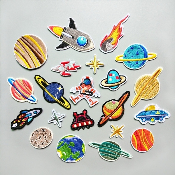 22Pcs Astronaut Embroidered Patches Iron or Sew On Patch Appliques for  Clothes