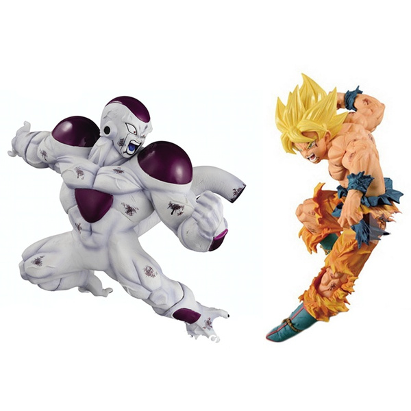 Dragon Ball Z Super Saiyan Blue Hair Son Goku VS Golden Frieza Action  Figure Dragonball BWFC 5 Kakarotto Figurine Model Toy Gift