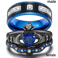 Couple Rings, Blues, wedding ring, crownring