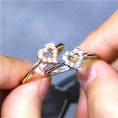 Sterling, Heart, Engagement, wedding ring