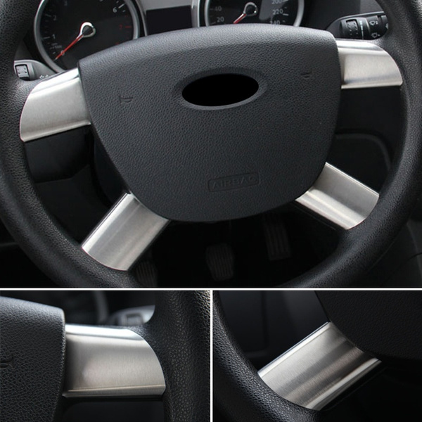Steering Wheel Chrome Trim Cover Decoration Styling For Ford Focus MK2 2005-11 Steering Wheel Chrome Trim Cover Decoration Styling For Ford Focus MK2 2005-11