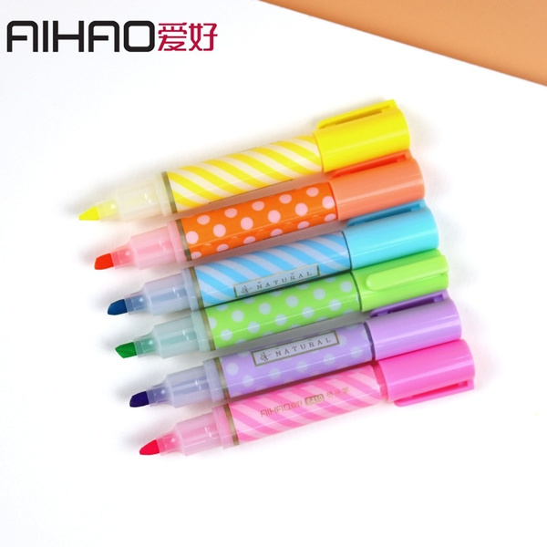 Pastel Rainbow Highlighter Pen Highlighter Marker Pen Study Supplies 