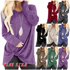 Plus Size, Long Sleeve, topsamptshirt, Autumn Shirts