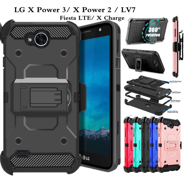 Heavy Duty Shockproof Rugged Case Cover with Belt Clip Kickstand