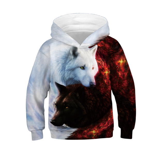 New Wolf 3D Hoodie Boys Sweatshirt Boys Girls Hoodies Long Sleeve