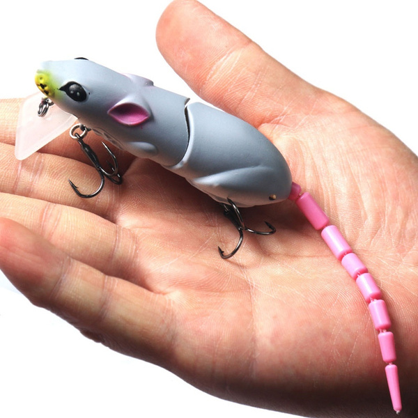 mini Fake Rat Artificial Fishing Lure Lifelike Mouse Fishing Swimbait Bait  Accessory