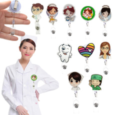 1pcs Newest Cute Retractable Badge Reel Nurse Doctor Exhibition Pull Key ID Name Card Badge Holder Office Supplies