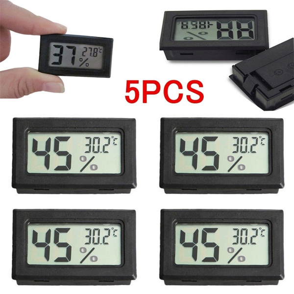 5PCS Digital LCD Temperature Humidity Meter indorr Thermometer Hygrometer Set 