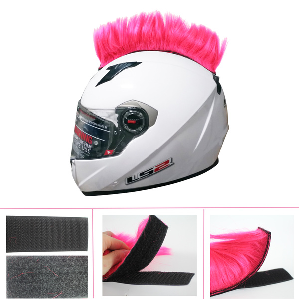 pink mohawk helmet